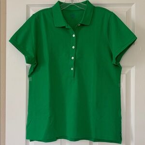 J. Crew Vibrant Green Button Down Polo Shirt